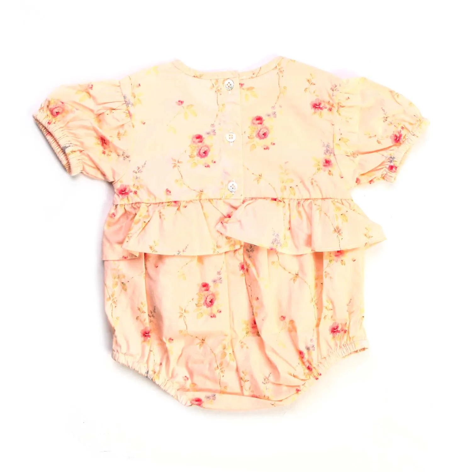 Babe Tess Floral Baby Pink Romper