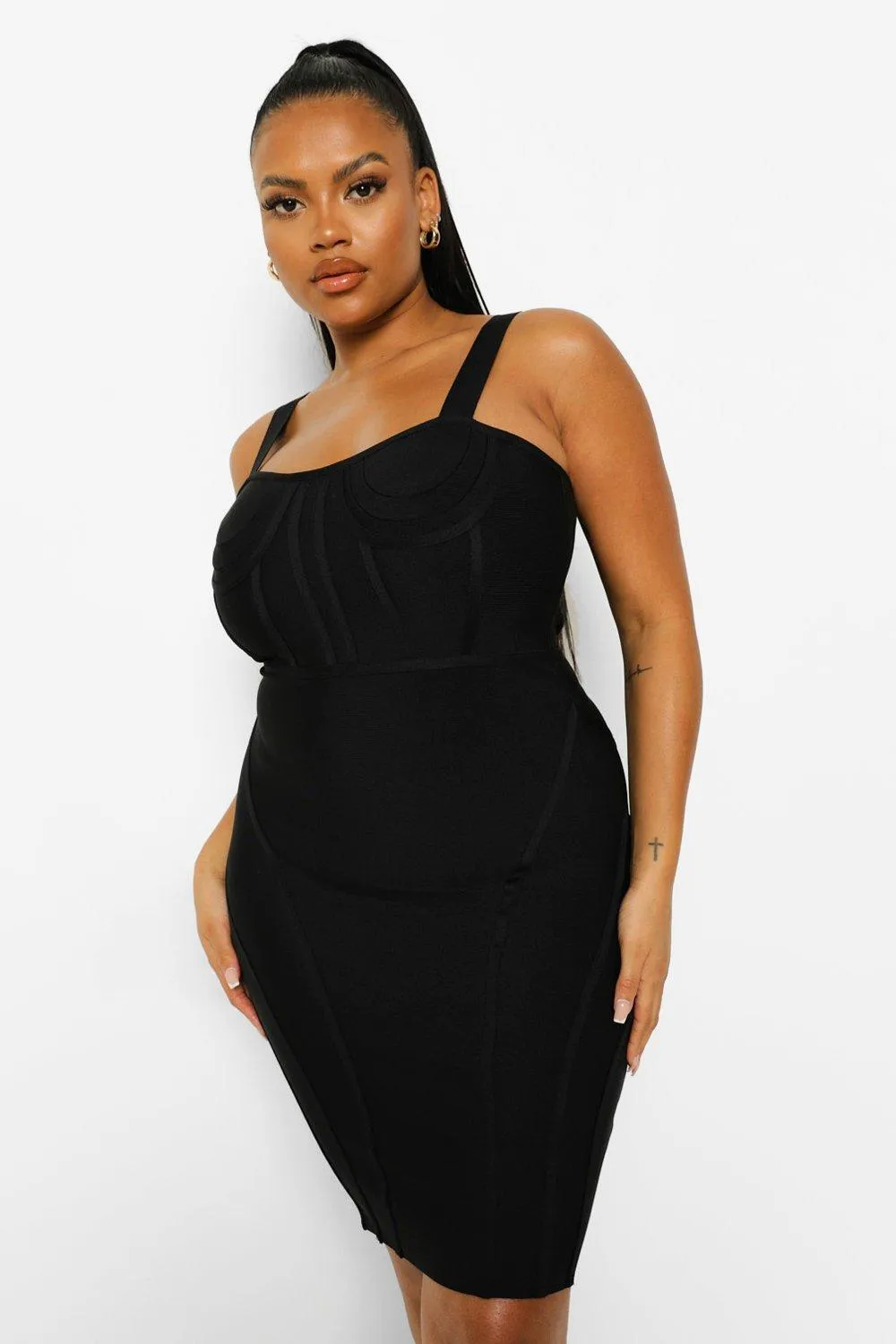 Bandage Sculpt Bodycon Corset Dress Plus Size