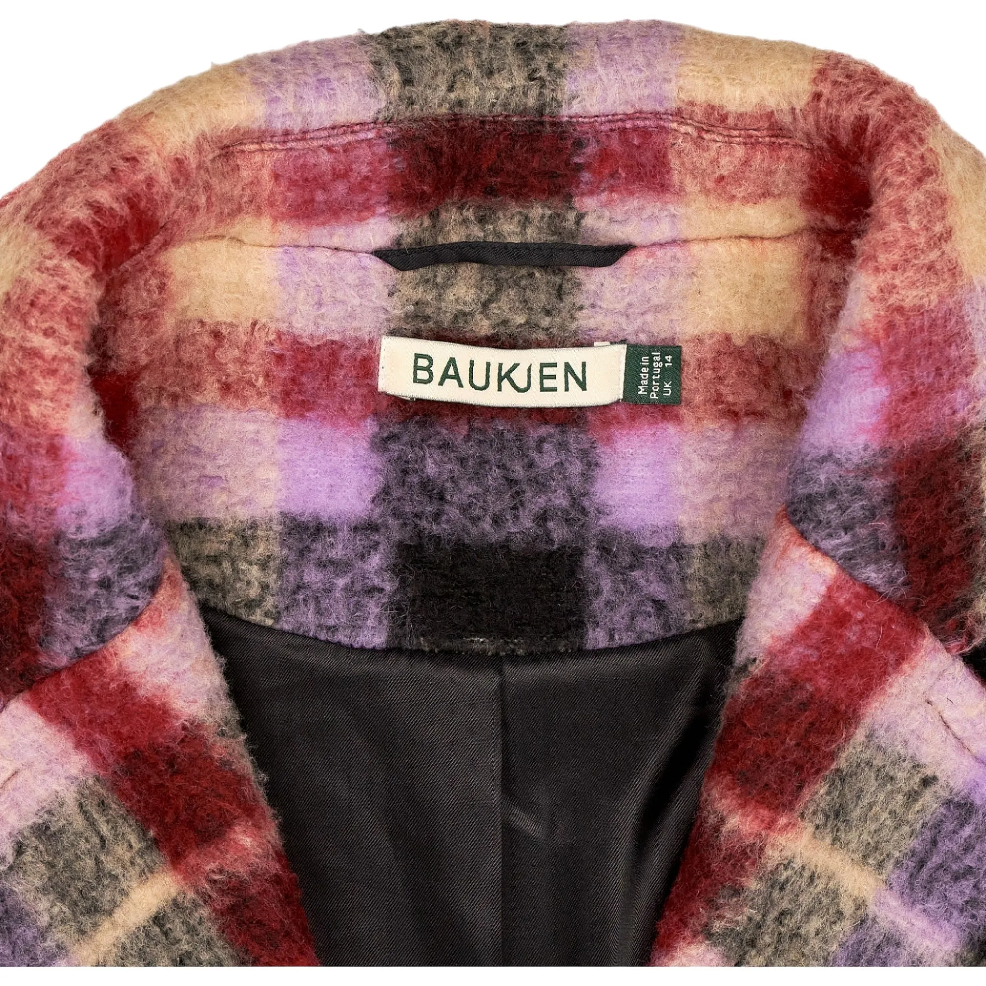 Baukjen Multicolour Check Winter Coat