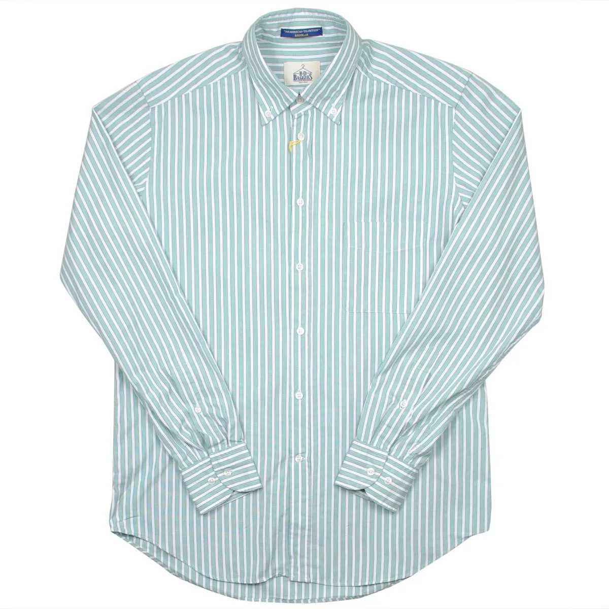 BD Baggies Bradfort BD Shirt With Pocket Green Stripes