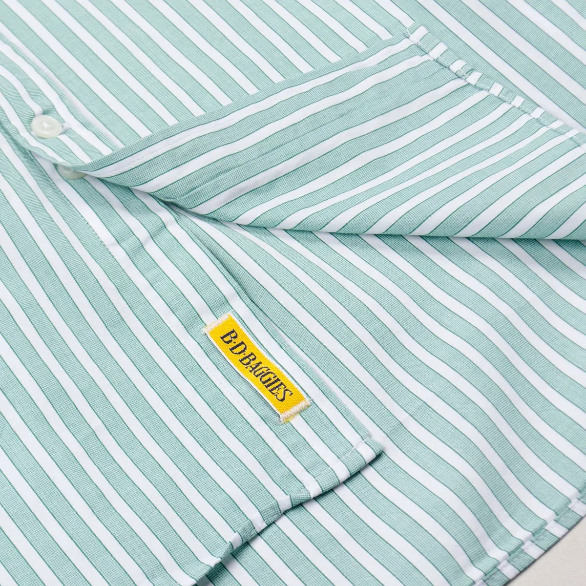 BD Baggies Bradfort BD Shirt With Pocket Green Stripes