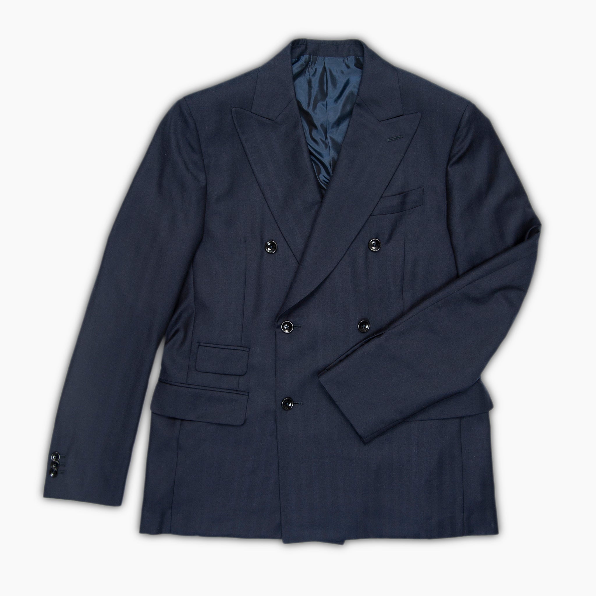 Beckett blazer herringbone wool double breasted Trofeo