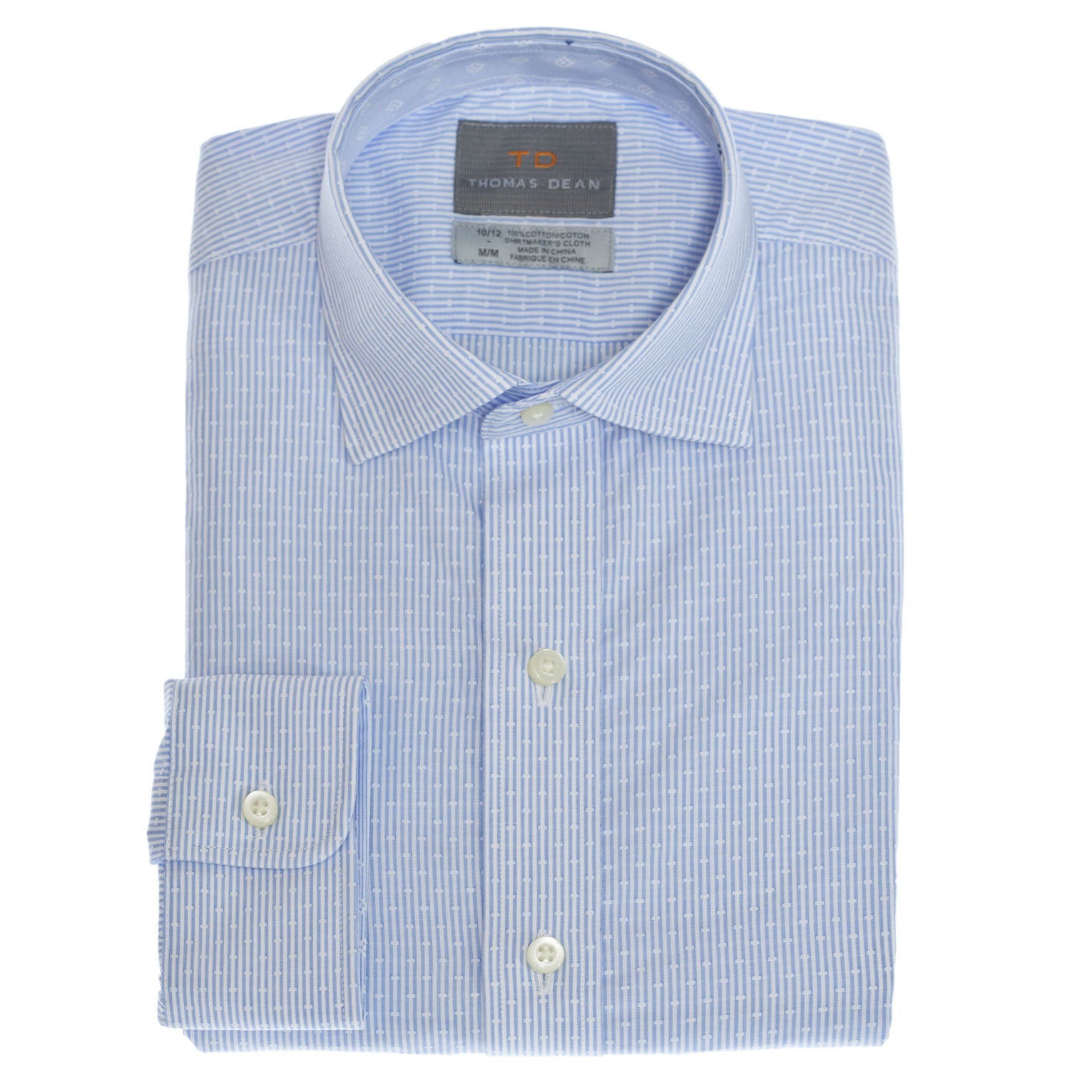 Blue Striped Button Down Shirt for Big Boys