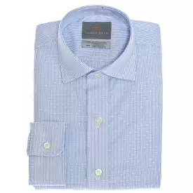 Blue Striped Button Down Shirt for Big Boys