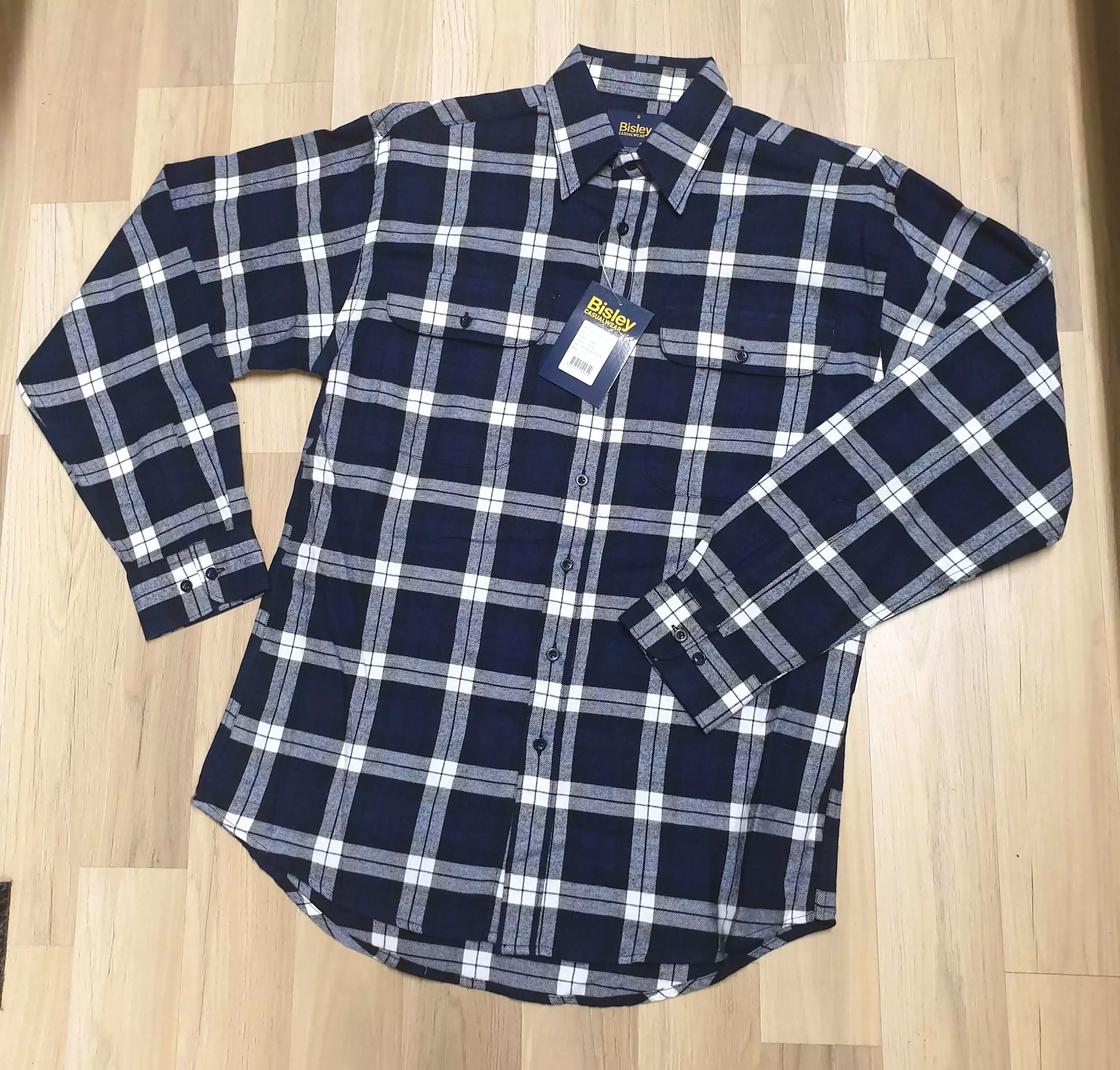 Bisley Navy Flannelette Shirt