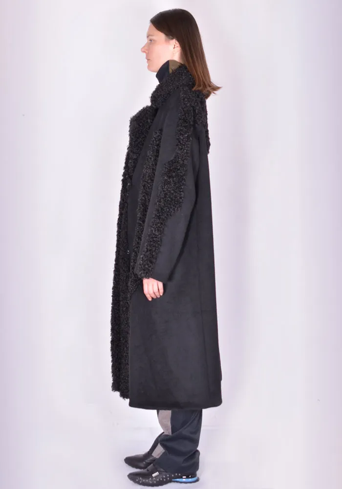 Black Charlotte Detachable Collar Coat by Kiko Kostadinov KKWAW21C04