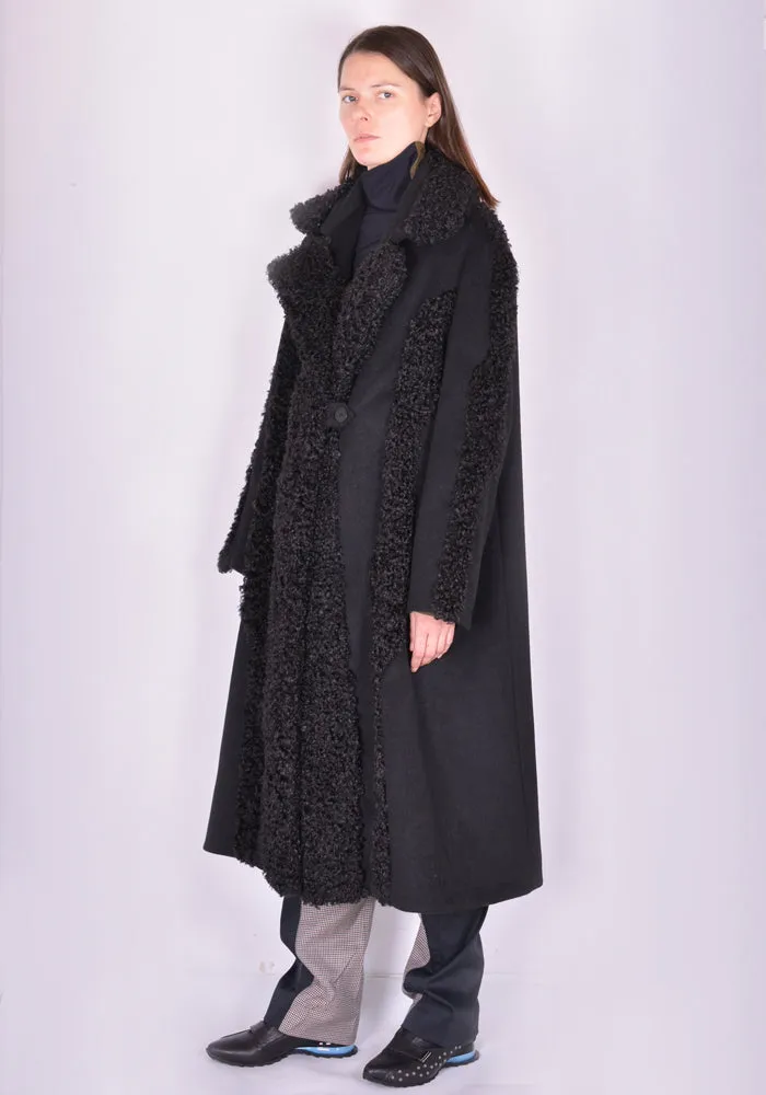 Black Charlotte Detachable Collar Coat by Kiko Kostadinov KKWAW21C04