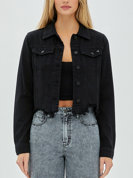 Black Fitted Denim Jacket