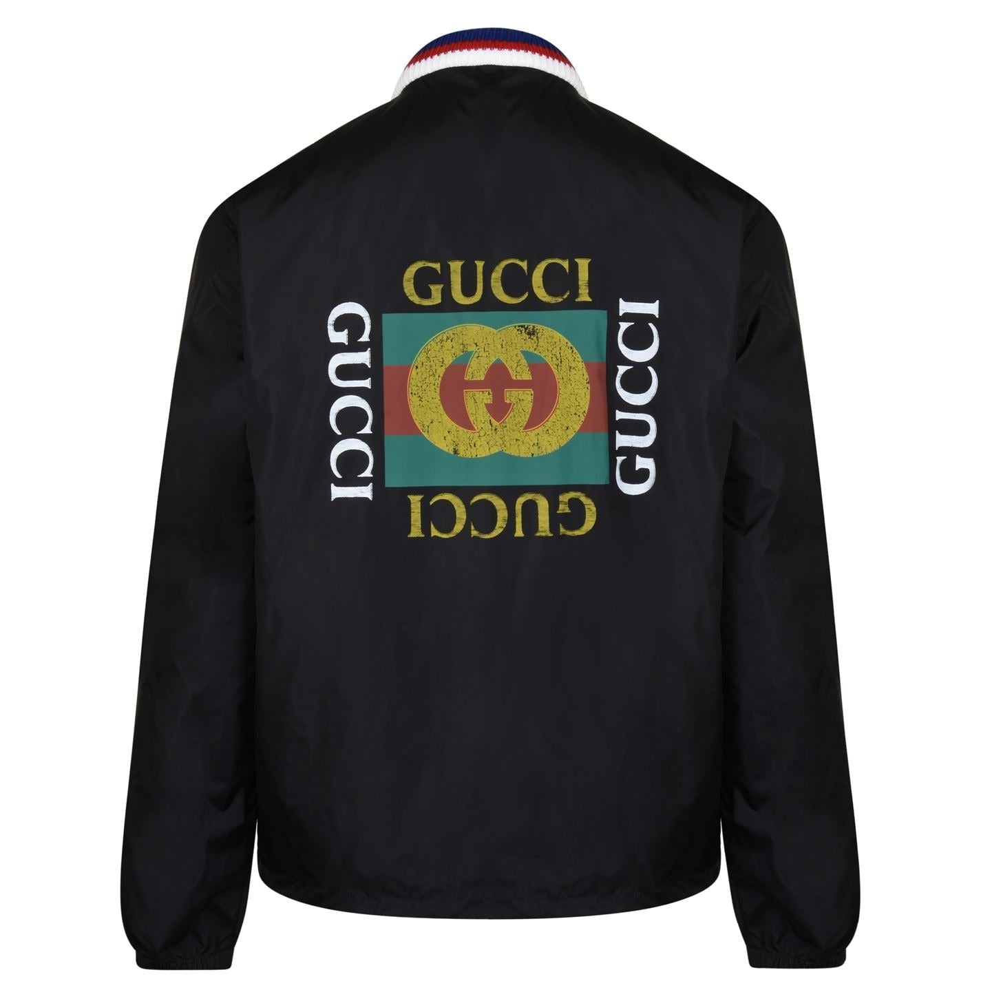 Black GUCCI 'Coach' Logo Jacket - Shop Online