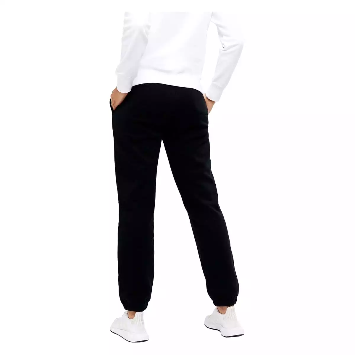 Black high waisted trackpants for women by Champion