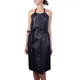 Black Leather Apron Dress