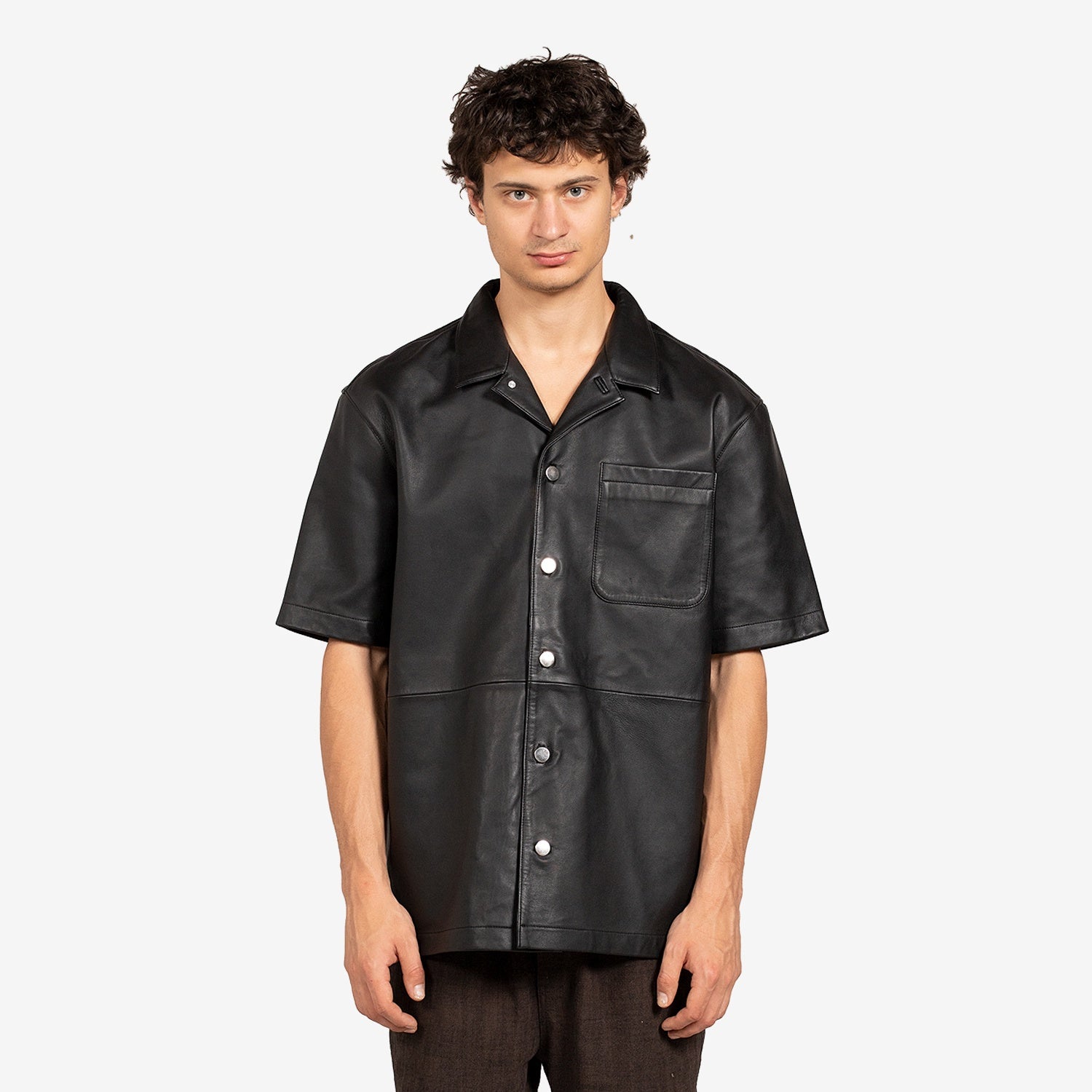 Black Leather Summer Shirt