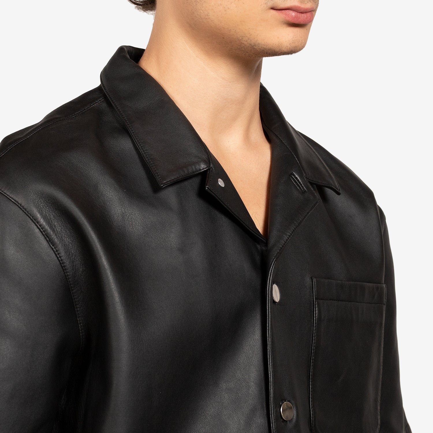 Black Leather Summer Shirt