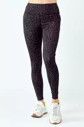 Black leopard print leggings.