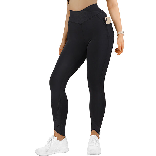 Black workout sportswear leggings gym pant