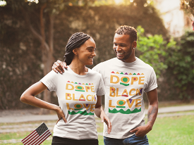 Black Dope Love II - White Shirt - BLM: Boosting Awareness for Black Lives Matter