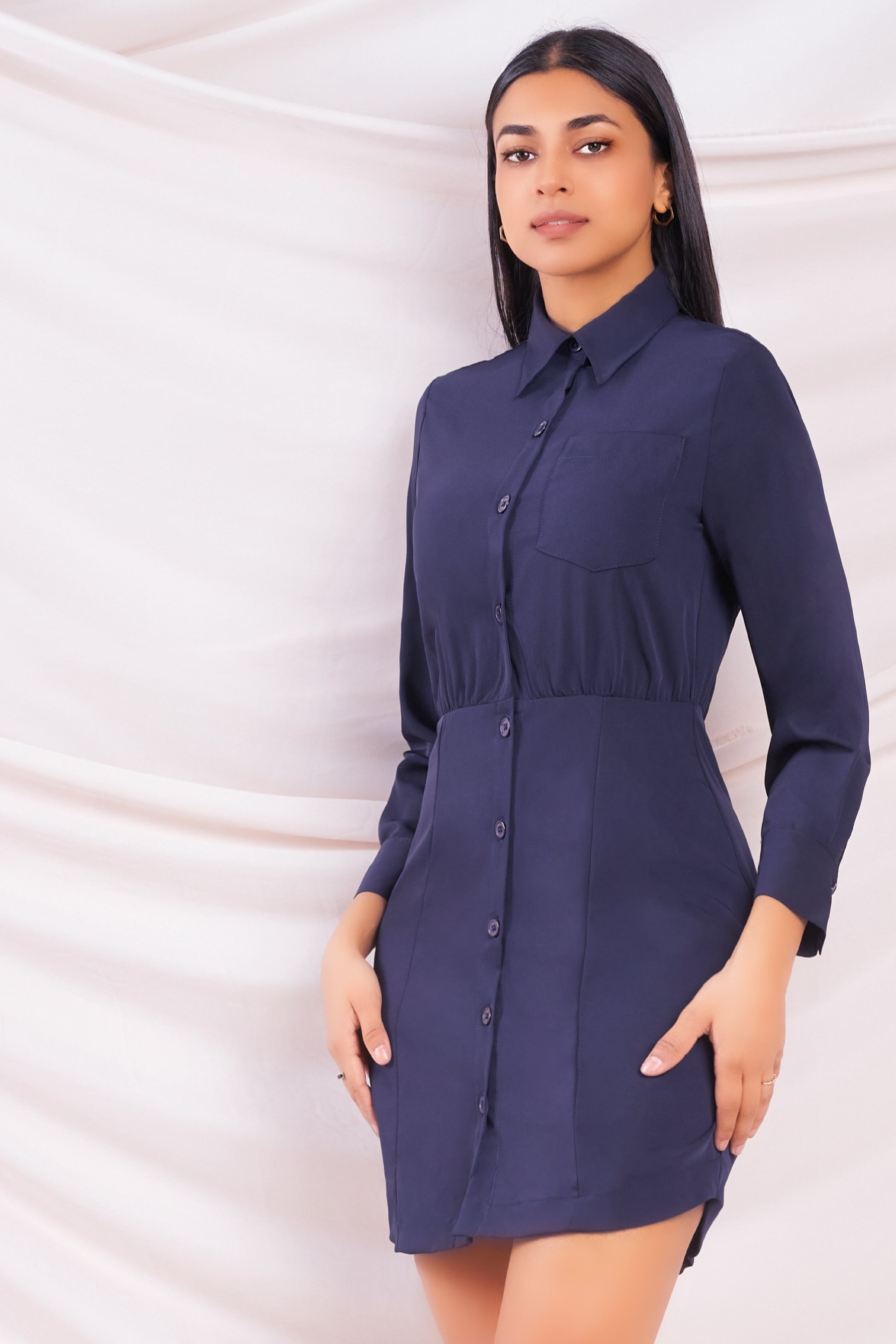 Blue Shirt Dress