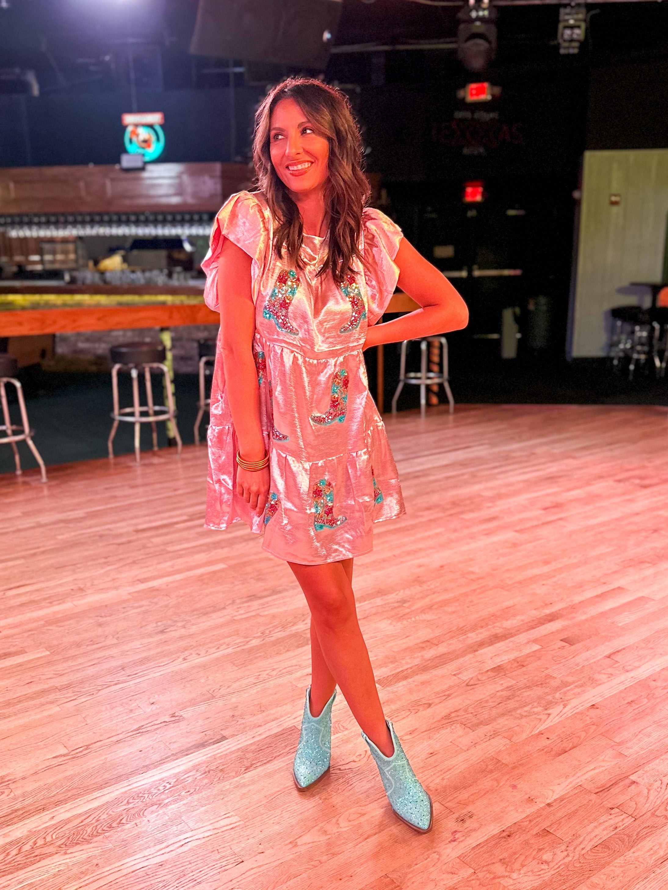 Boots with Sequin Dress