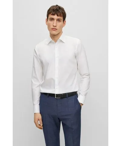 Boss Easy-Iron Cotton Poplin Slim-fit Shirt