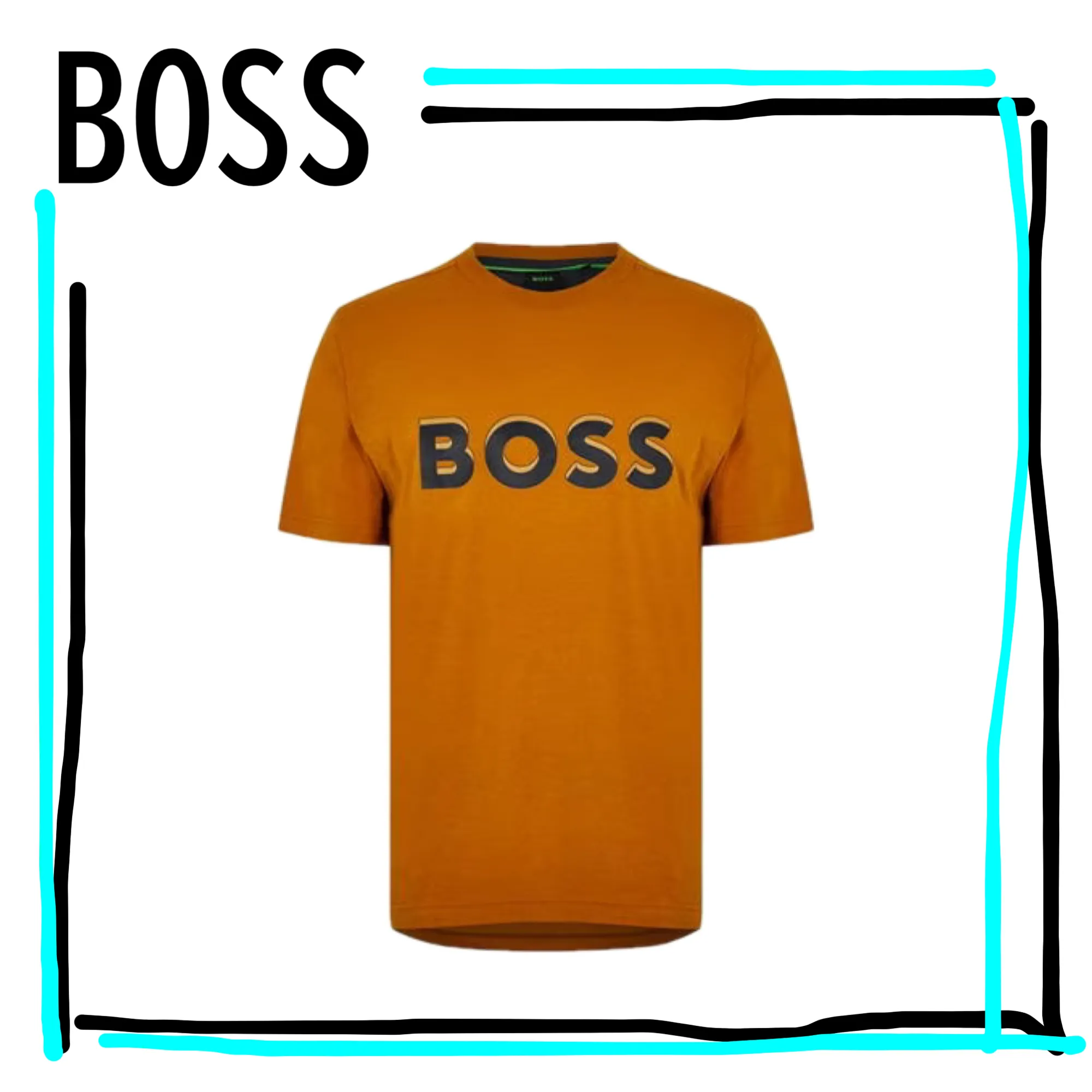 BOSSHOSS Men's Plain Logo Skater Style T-Shirts