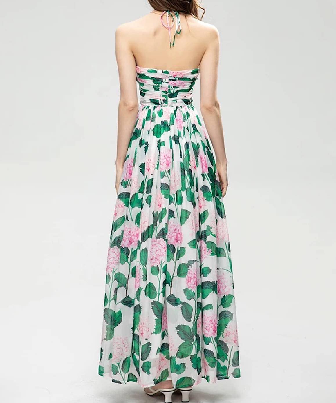 Botanical Print Maxi Dress