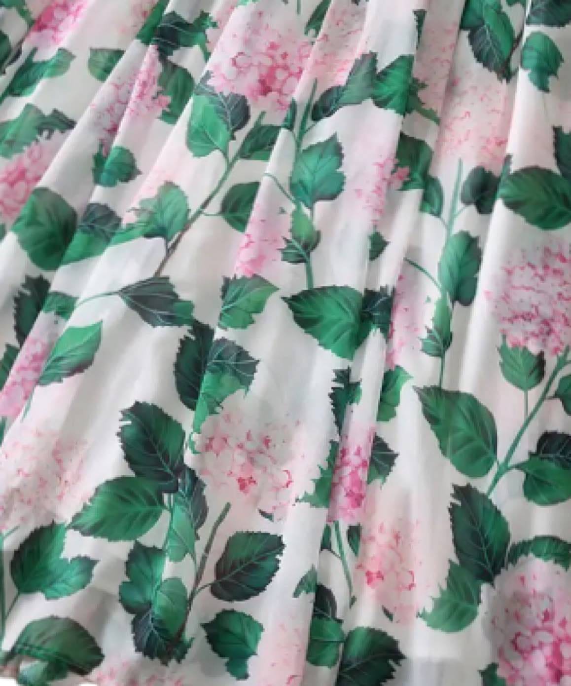 Botanical Print Maxi Dress