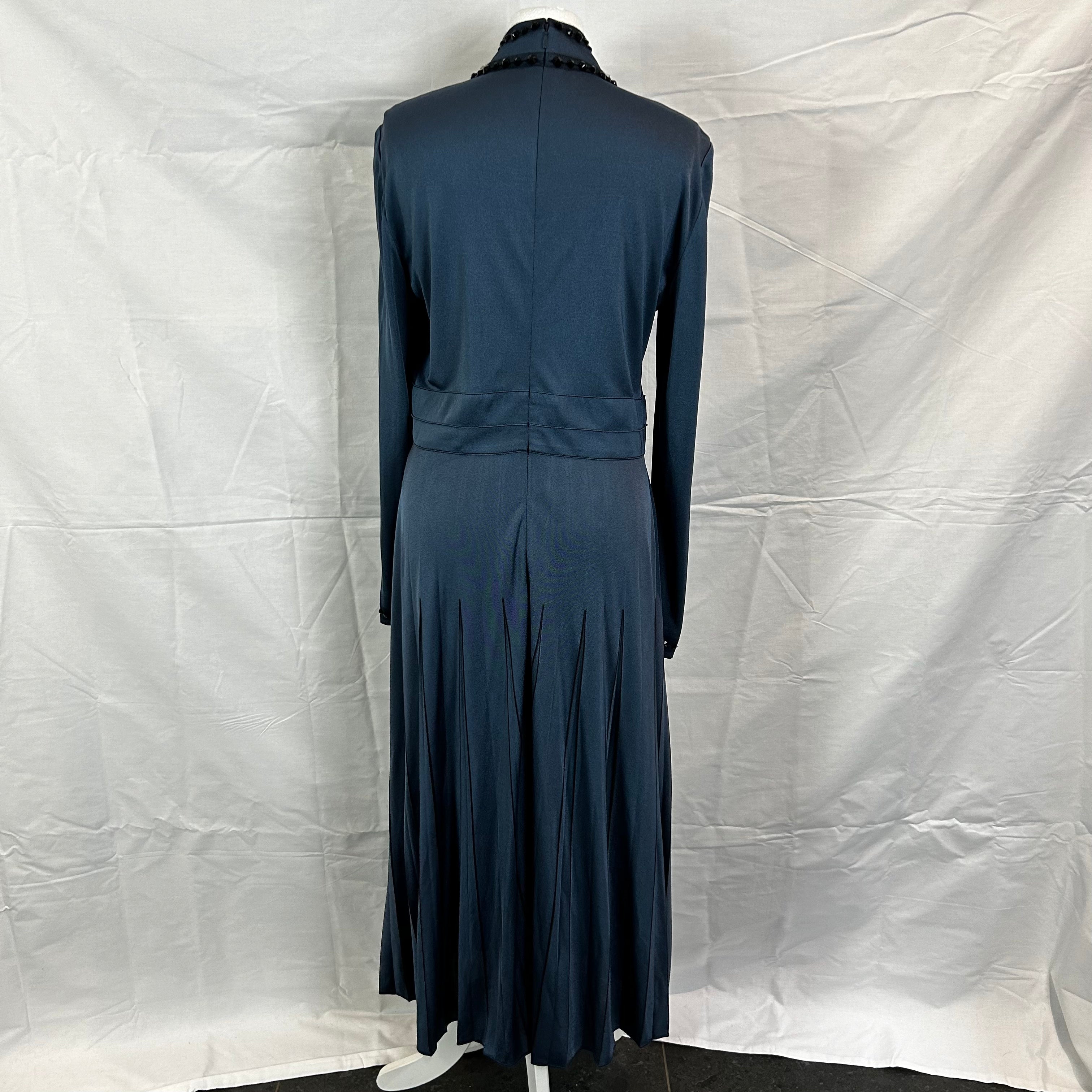 Bottega Veneta maxi dress XL blue jewel embellished 1880