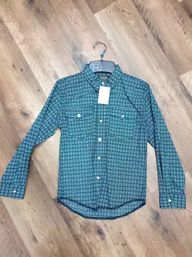 Boys Green Long Sleeve Shirt by Roper West