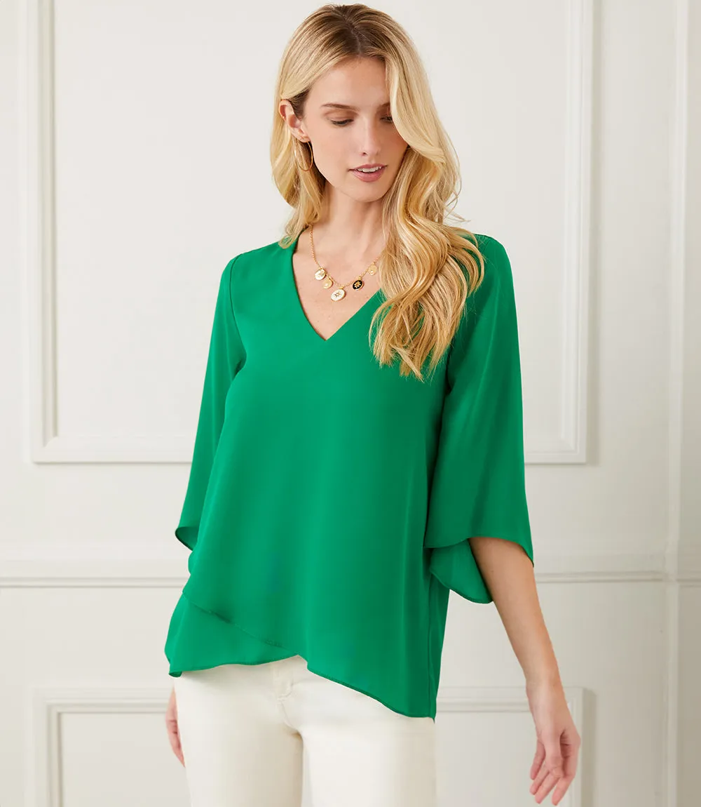 Asymmetric Top with Bracelet Sleeves