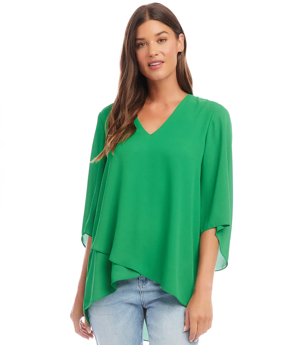 Asymmetric Top with Bracelet Sleeves