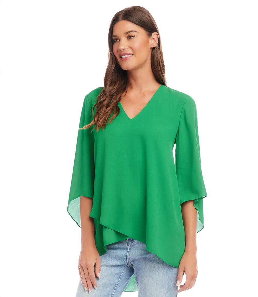 Asymmetric Top with Bracelet Sleeves