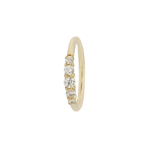 Brigitte Gold CZ Seamless Ring