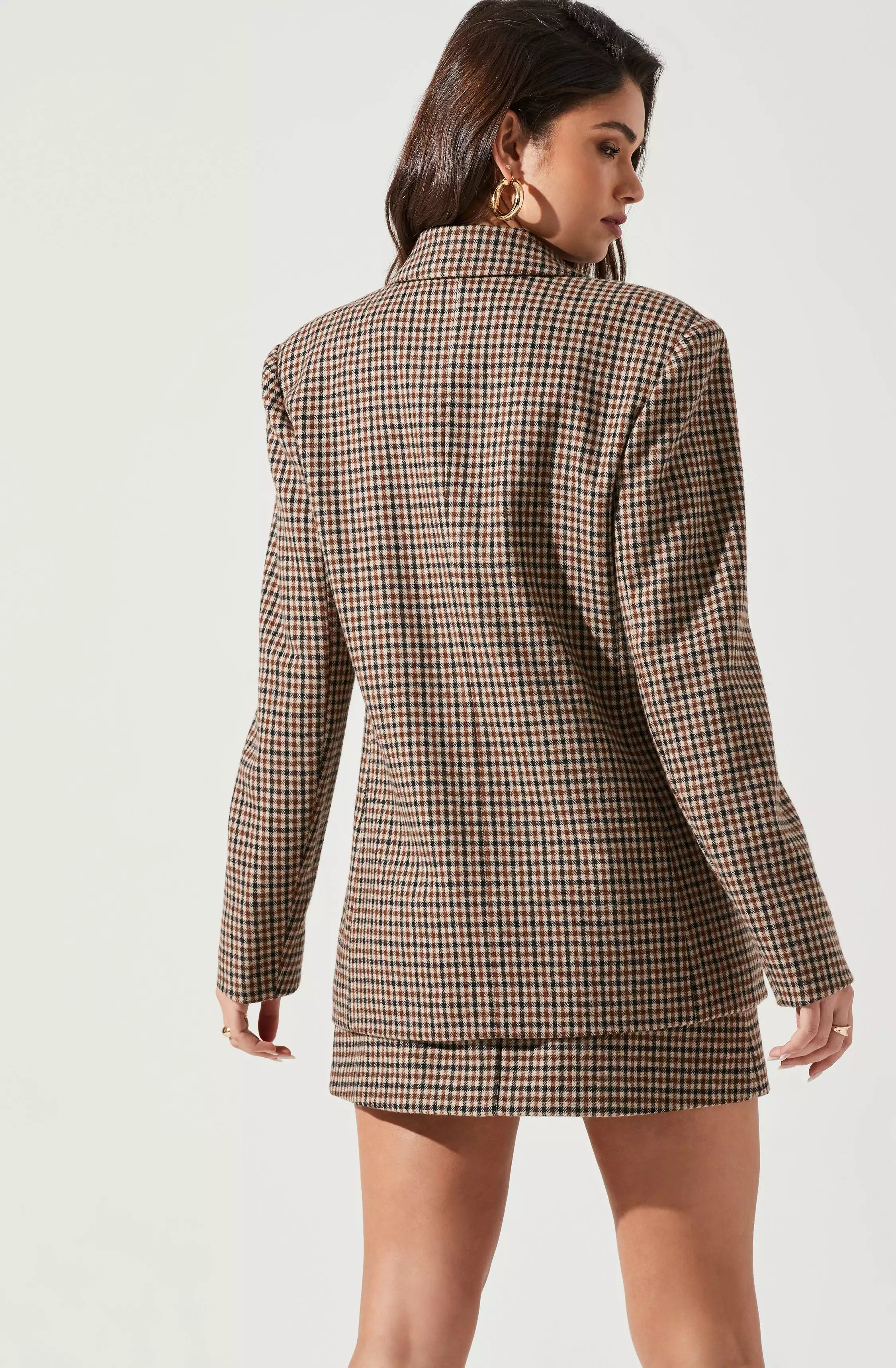 Brina Plaid Double Breasted Blazer: Shop now