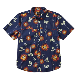 Brixton Navy Shirt - Brixton Charter Short Sleeve Shirt in Navy