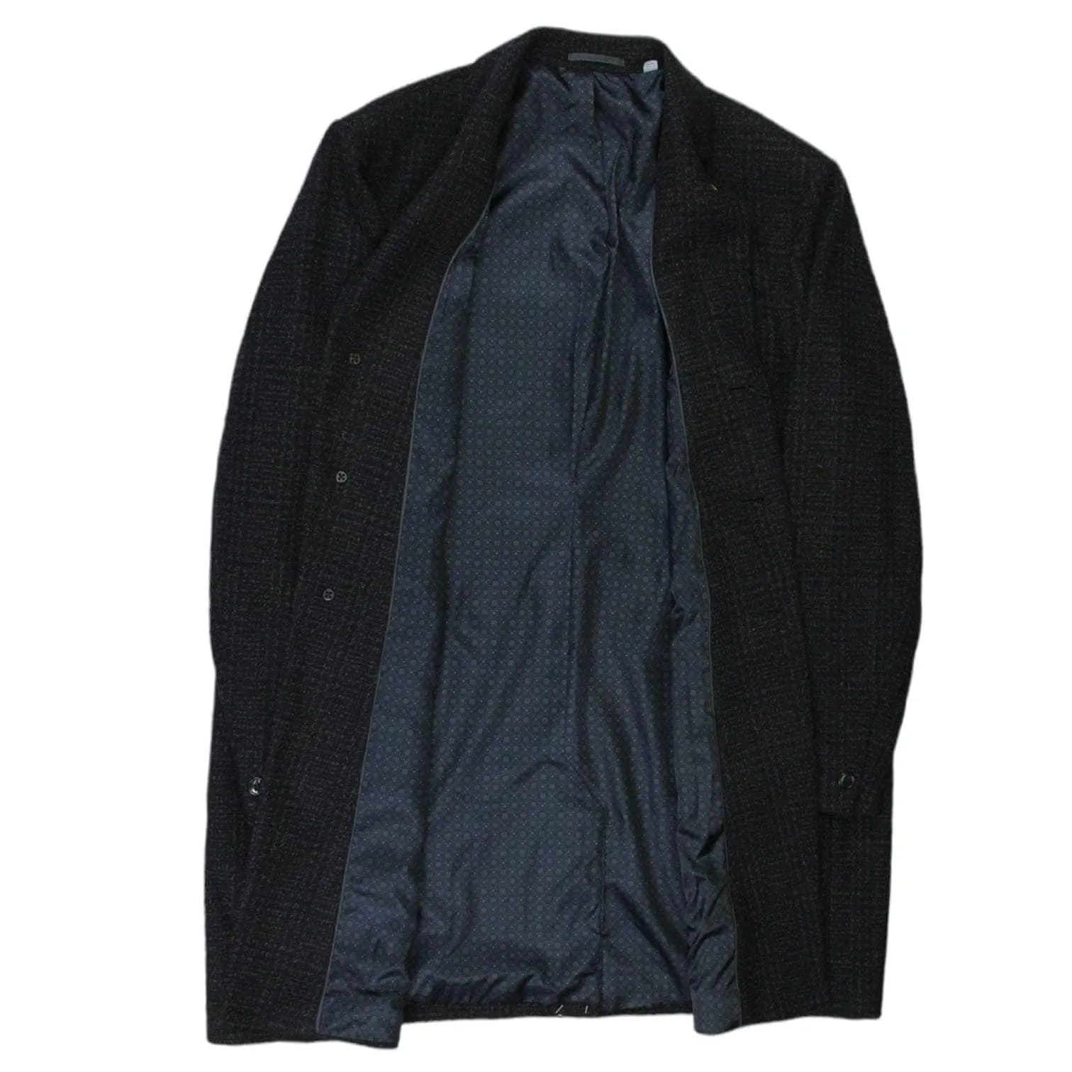 Burton Black Tweed Crombie Style Winter Coat