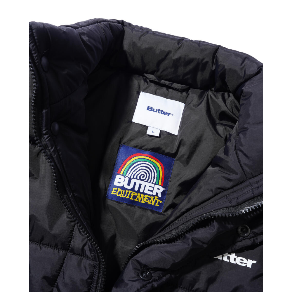 Butter Goods Black Puffer Jacket Grid - Available Now!