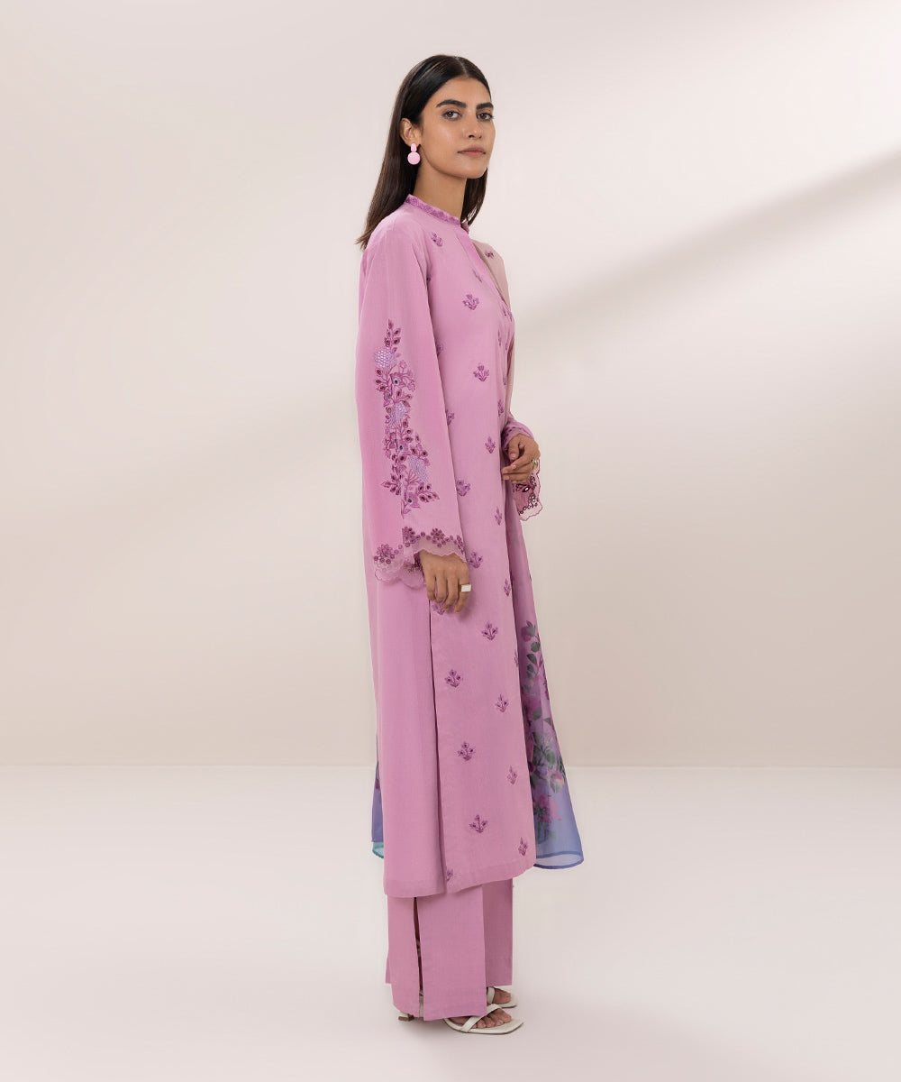 Buy Embroidered Cambric Suit Online - 3 Piece Suit Collection