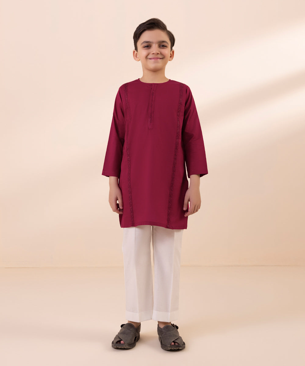 Cambric Kurta with Embroidery