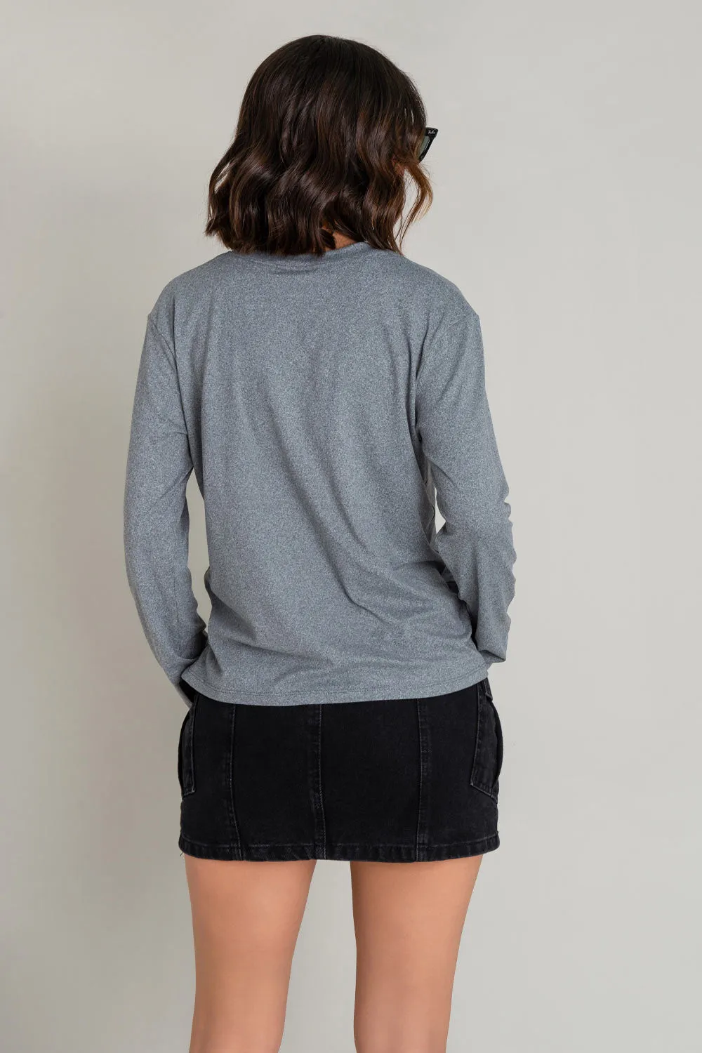 Straight Fit Long Sleeve Basic T-Shirt