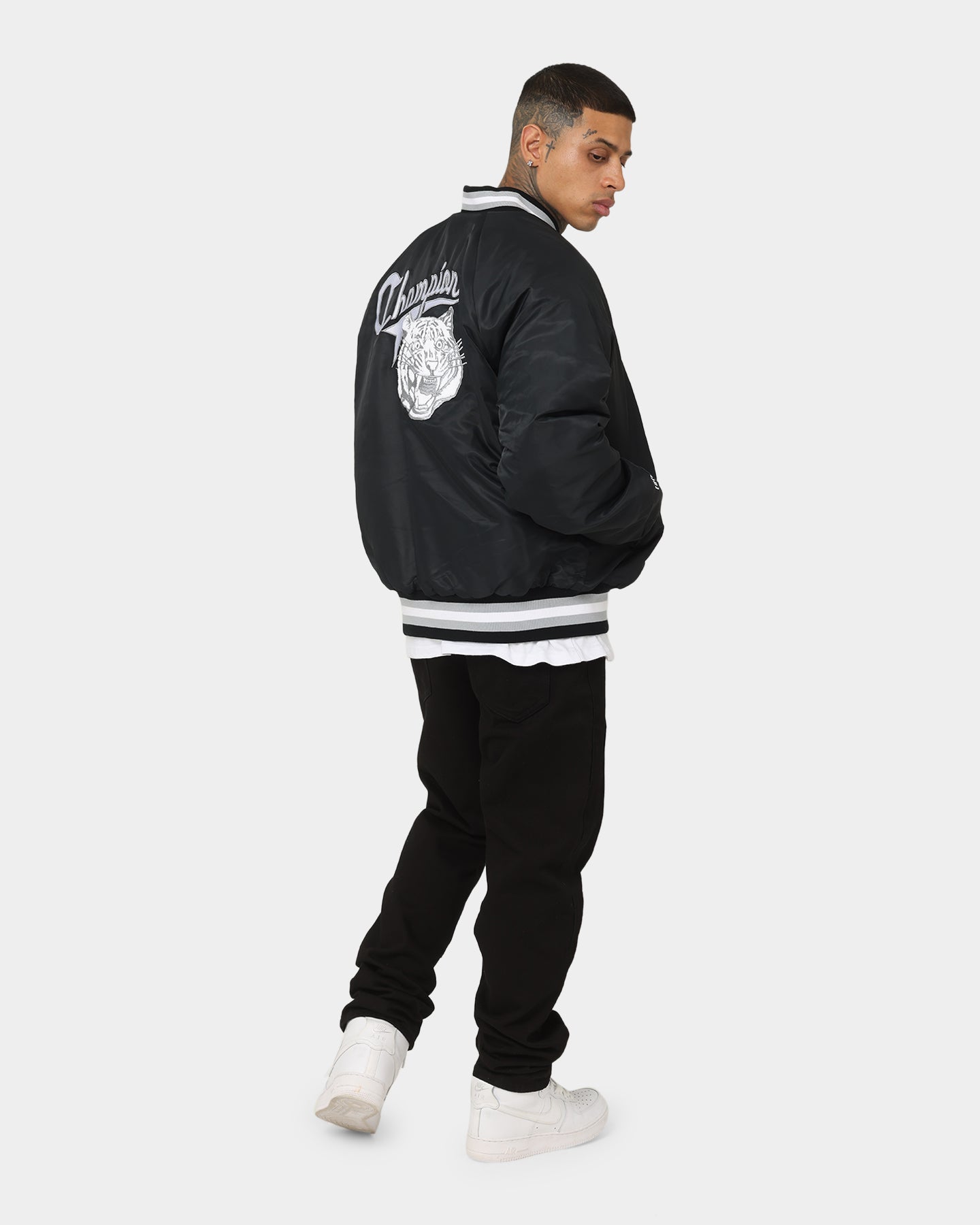 Champion Black Letterman Jacket