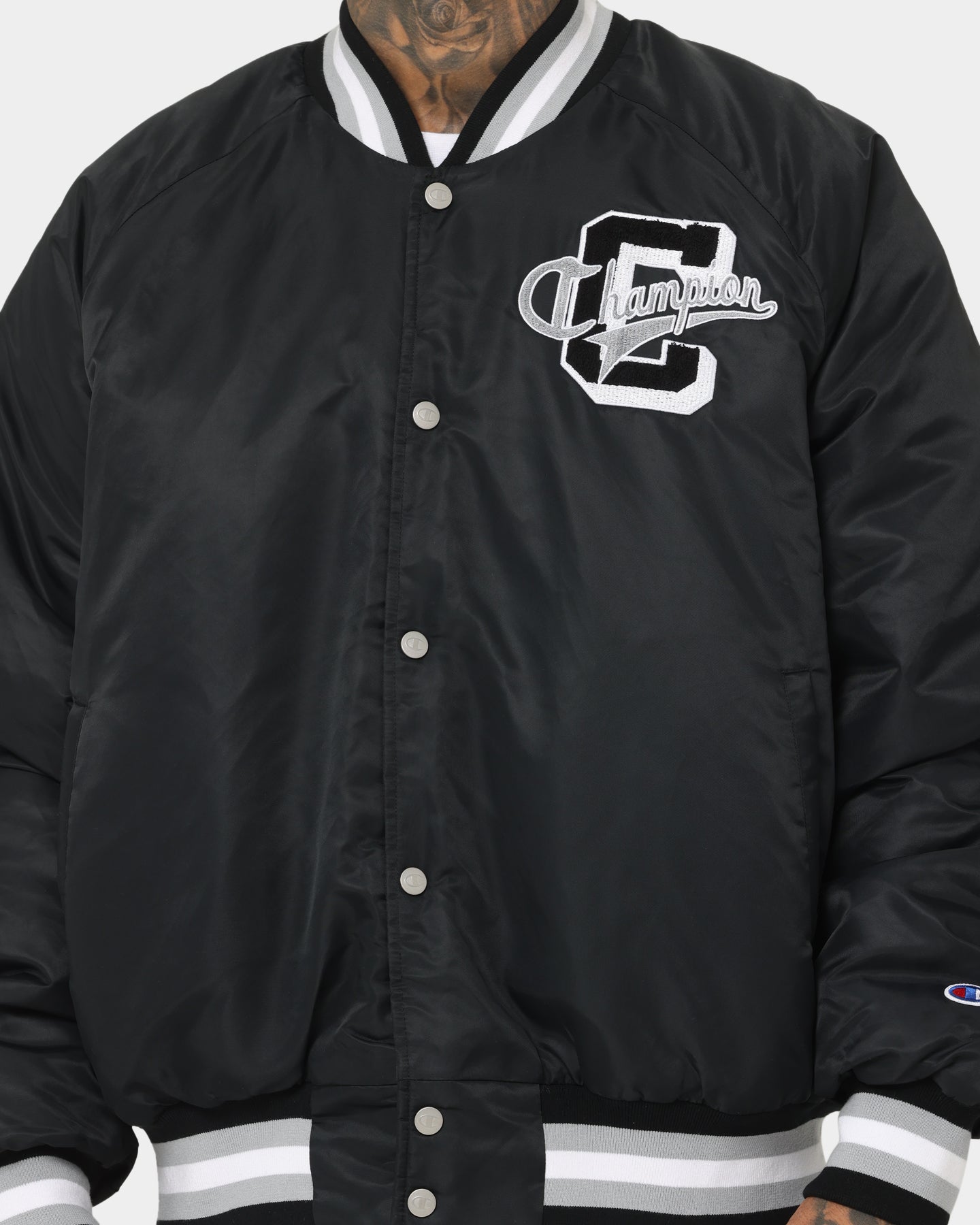 Champion Black Letterman Jacket