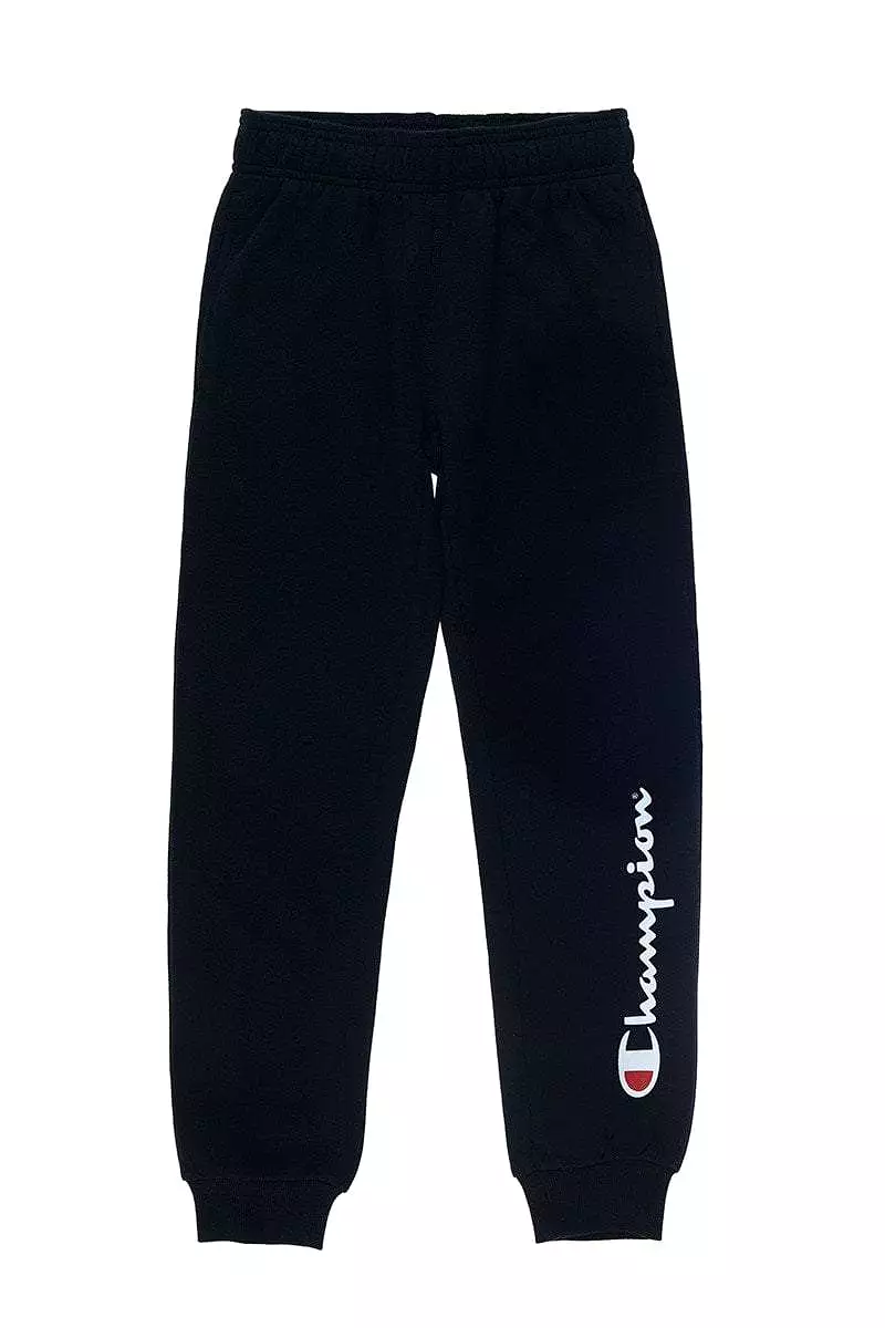 Champion junior script black track pants