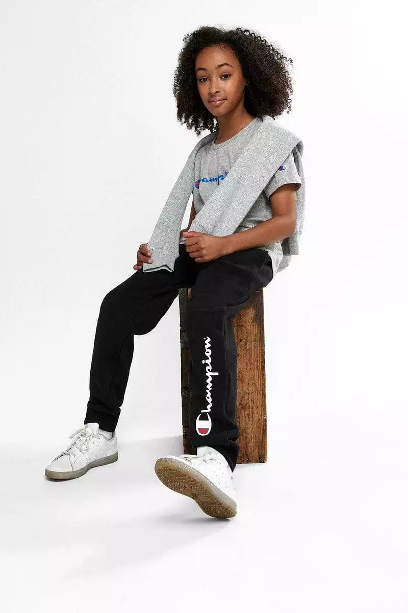 Champion junior script black track pants