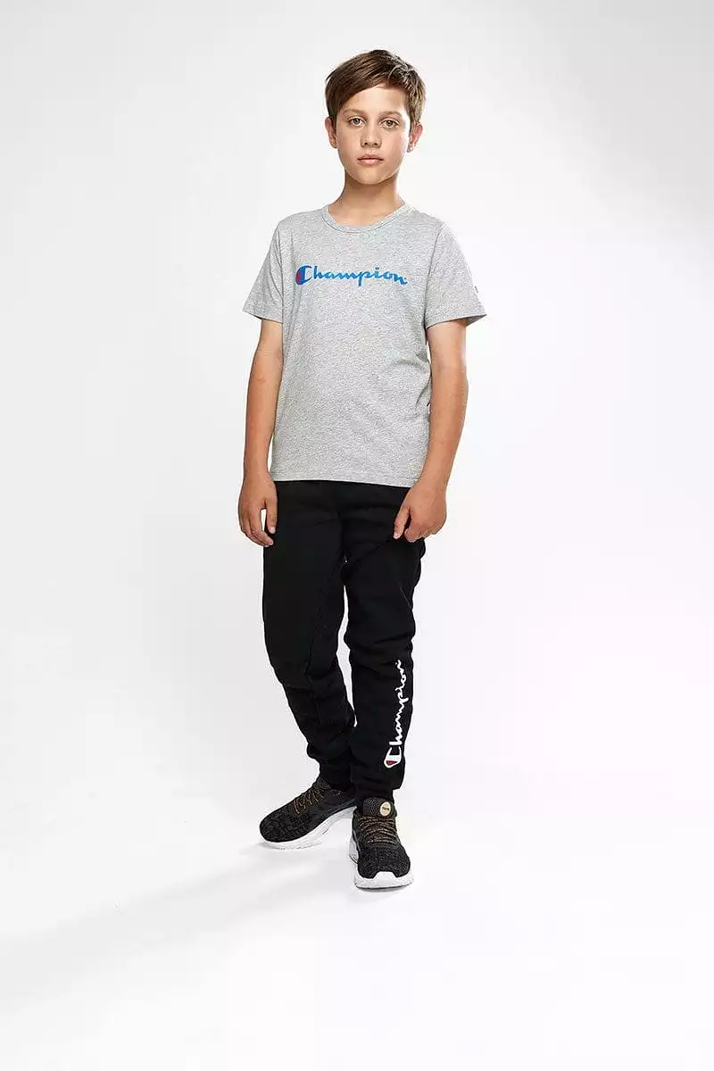 Champion junior script black track pants