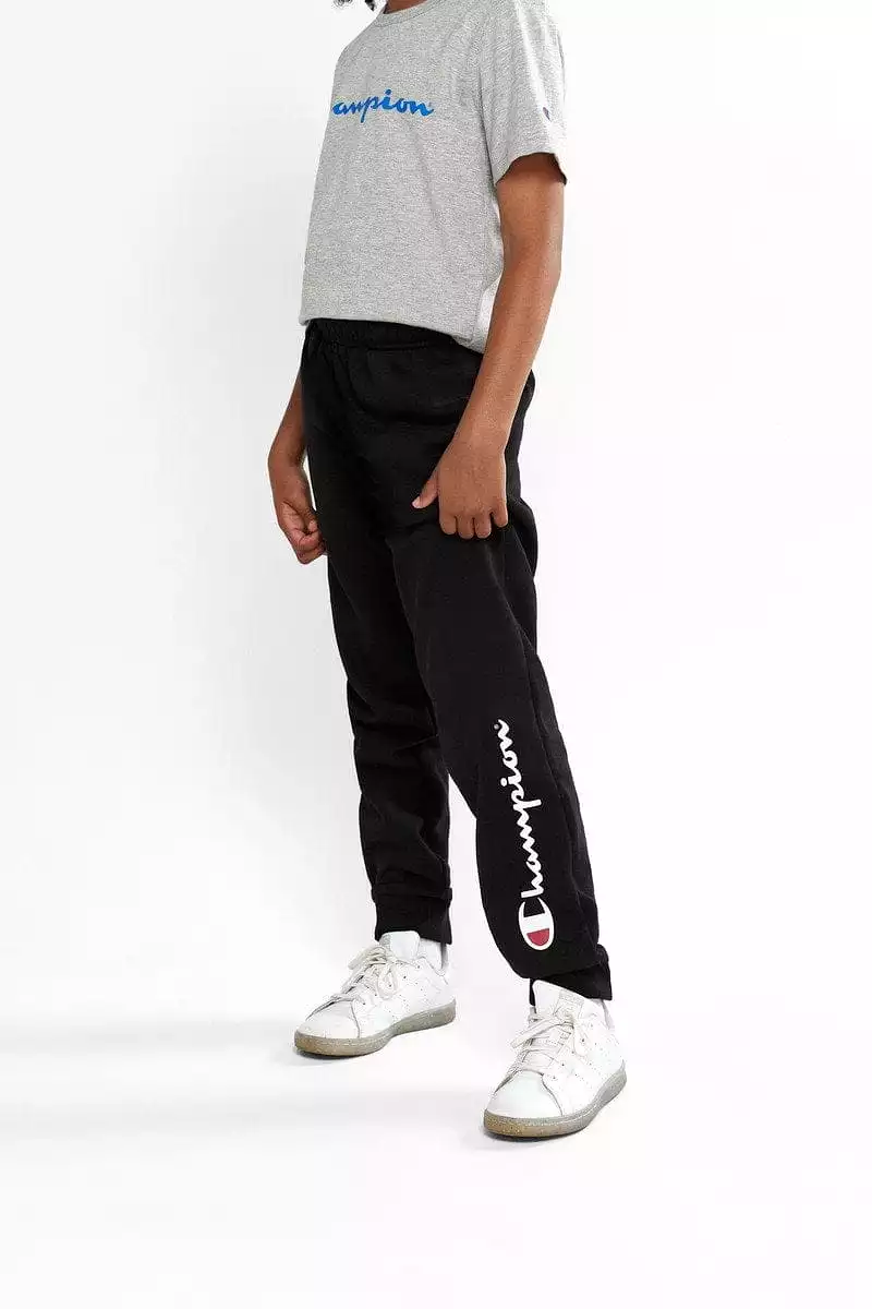 Champion junior script black track pants