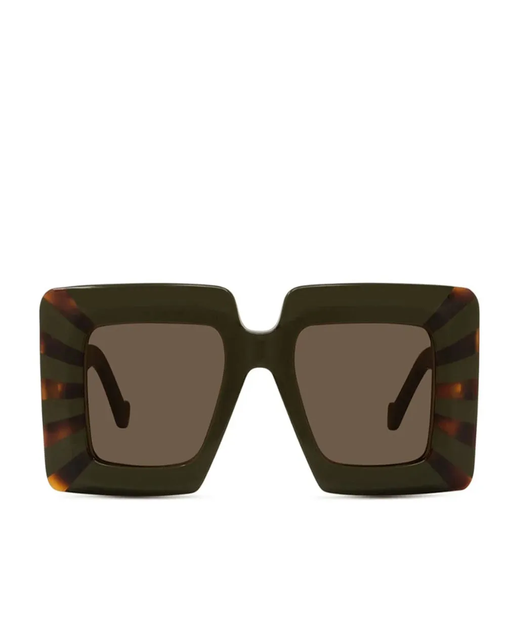 Chunky Anagram Sunglasses in Green Havana