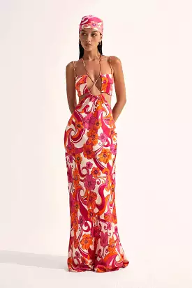 Cin Cin Storm Cut Out Maxi Dress Ultraviolet