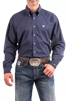 Cinch navy shirt for men - solid color.