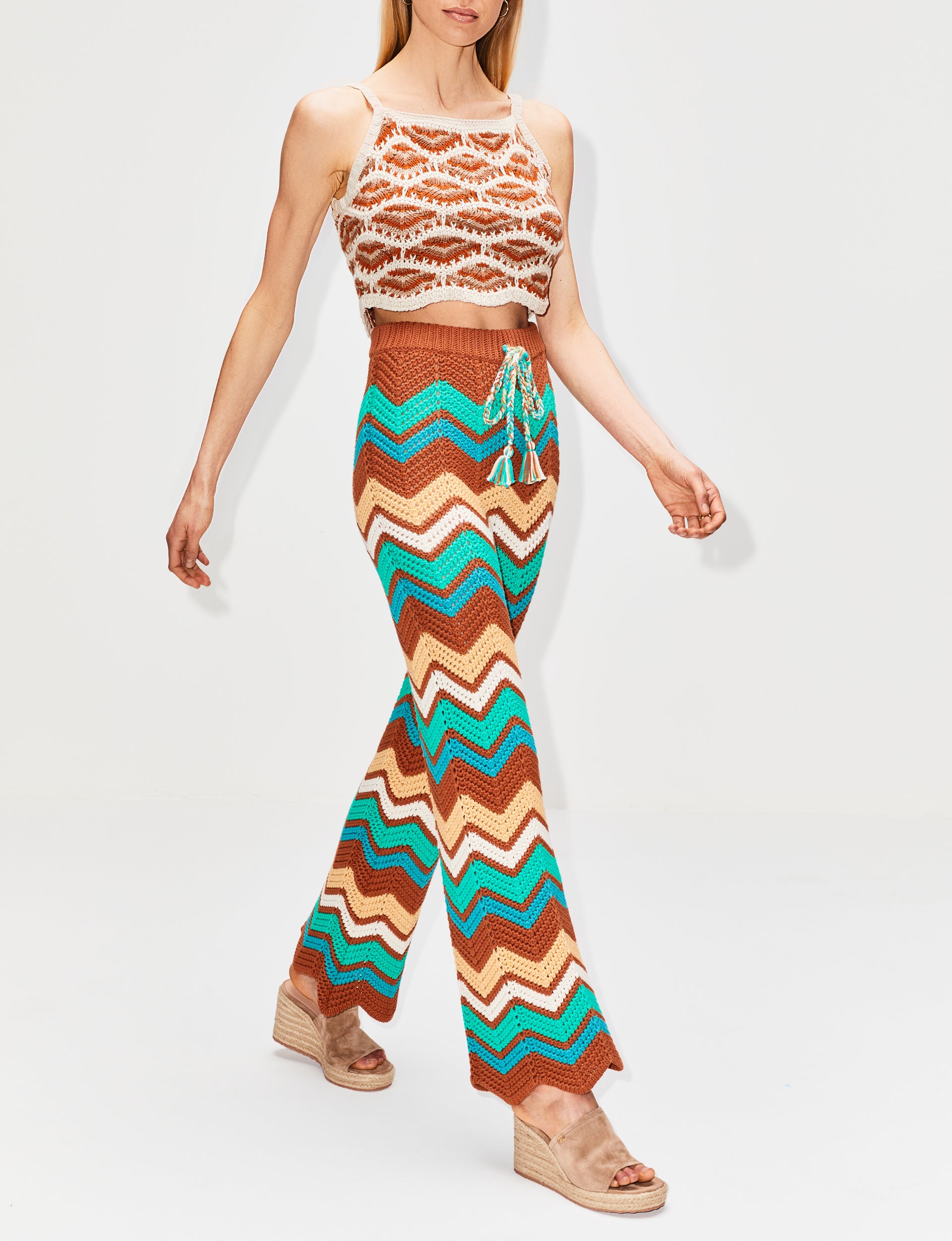 Colorful Geometric Print Pants