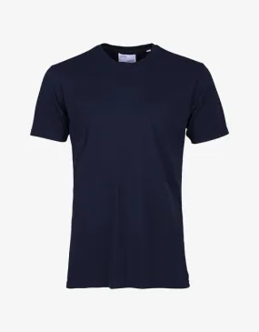 Colorful navy blue organic classic tee